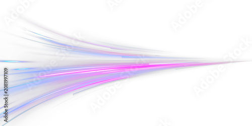 Flowing laser waves illuminate the abstract background with radiant purple and cyan colors. Dynamic curves express continuous speed. Great PNG for digital interface concepts.