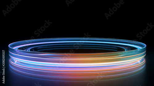 Abstract Holographic Acrylic Glass Platform on Minimal Background