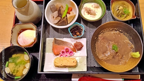 Bild auf Leinwand 和食の朝食御膳