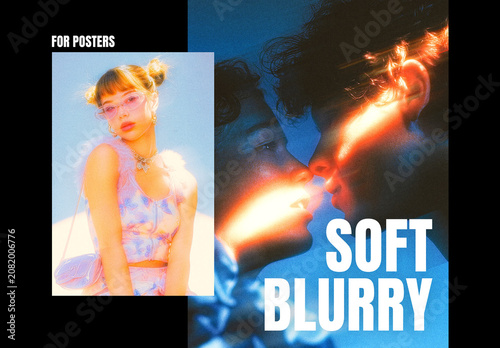 Soft Blurry Photo Effect For Vertical Poster And Portrait Design