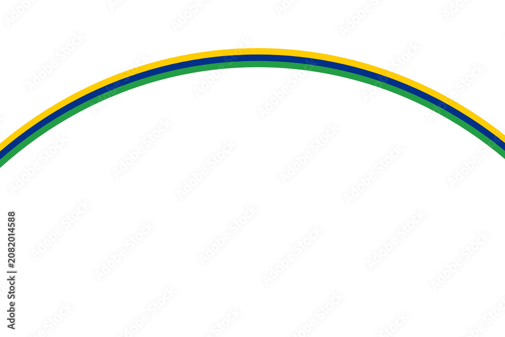 Obraz premium Editable three-color ribbon design template that can be customized into any country's national flag. Clean flowing ribbon shape with smooth curves, isolated on transparent or white background, modern 