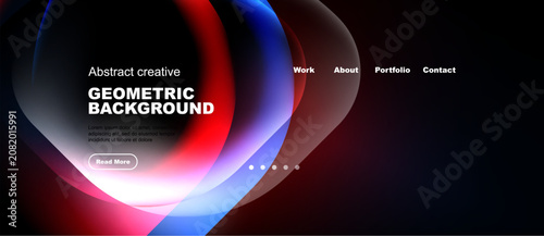 Konstfotografi Abstract design features vibrant overlapping circles
