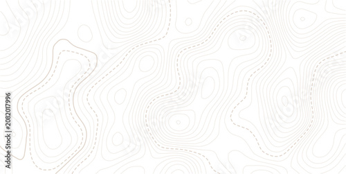 White geographic contour map. Abstract outline grid.Abstract Contour Topographic Line Pattern in Black and White, Elevation map.