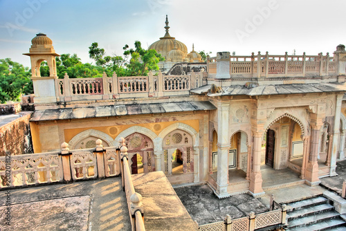 Εκτύπωση καμβά Royal cremation ground and cenotaph complex in Jaipur, Rajasthan,  at the foothi