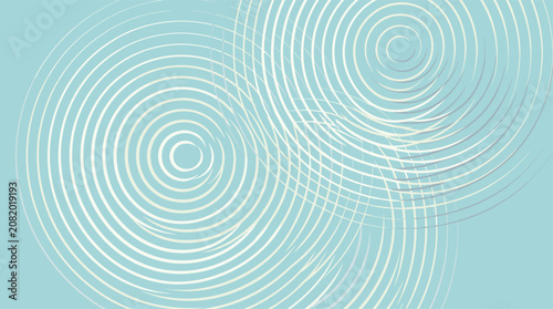 Foto Abstract light blue vector background featuring minimalist white concentric circ