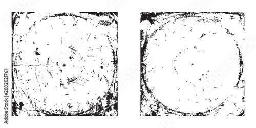 Retro Vinyl Sleeve Overlay Texture with Dust, Scratches and Aged Film Effects