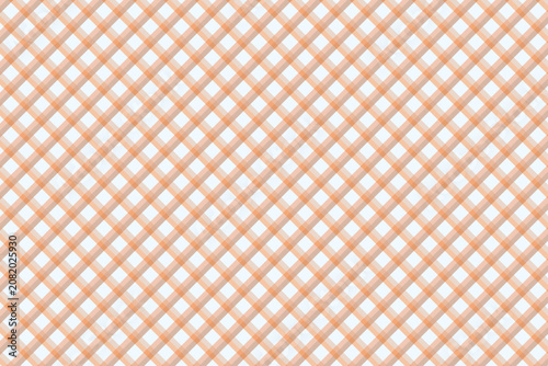 Tableau sur toile Peach and Light Blue Diagonal Gingham Seamless Pattern Background: Scripted Content of a pastel woven lattice with overlapping rhombic grid for easter wrapping
