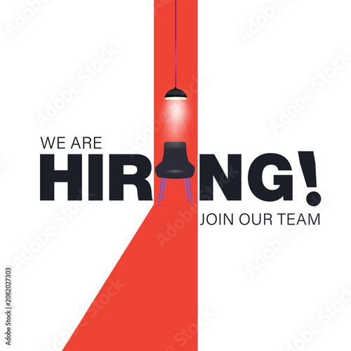 Canvas Print We are hiring for a job vacancy social media banner or instagram post design tem