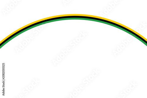 Editable three-color ribbon design template that can be customized into any country's national flag. Clean flowing ribbon shape with smooth curves, isolated on transparent or white background, modern 
