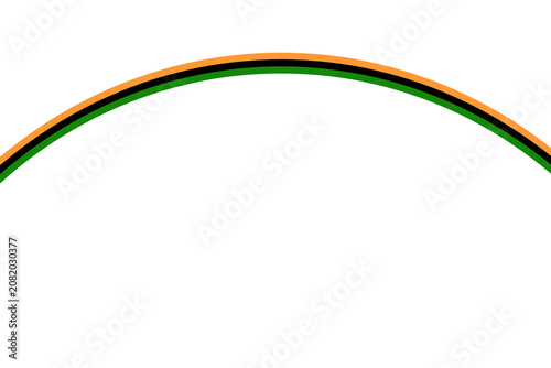 Editable three-color ribbon design template that can be customized into any country's national flag. Clean flowing ribbon shape with smooth curves, isolated on transparent or white background, modern 