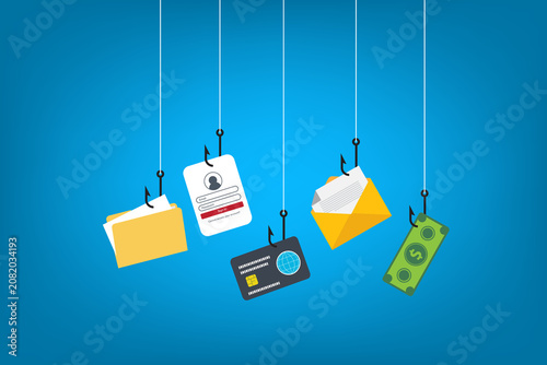 Cyber crime, phishing, stealing personal data. Cyber fraud and online scam	