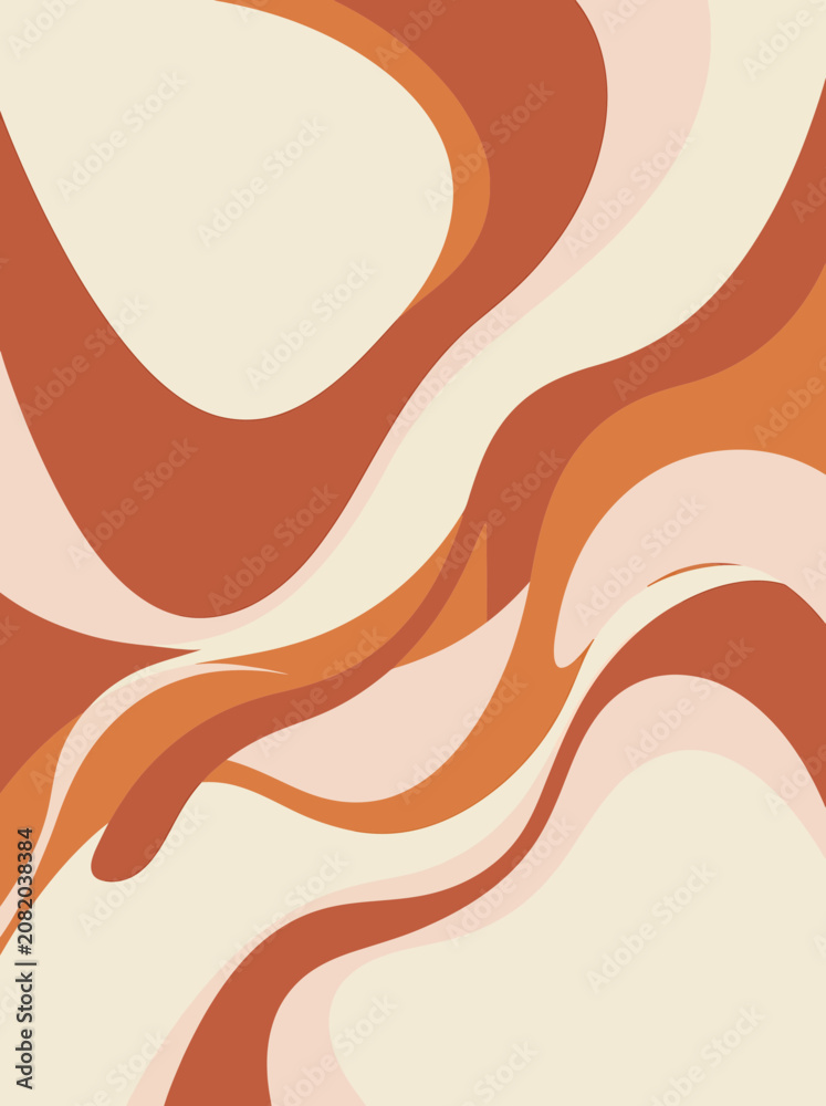 Fototapeta premium A vibrant Minimalist Wavy Lines Poster Backgrounds design featuring abstract shapes and lines.