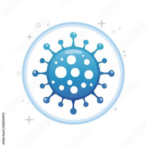 Blue Coronavirus Icon Vector