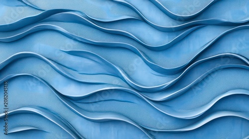 Abstract blue wavy texture design with intricate patterns resembling soft undulating surfaces, creating a serene and modern artistic effect.