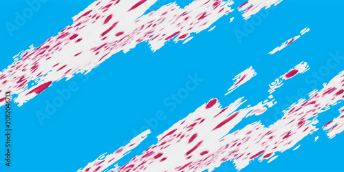 Abstract Floral Petals Floating on Blue Water With White Island Shapes