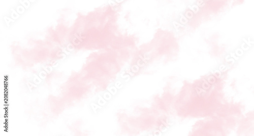 Tableau sur toile Soft pink fluffy clouds floating in the dark night sky creating a dreamy and eth