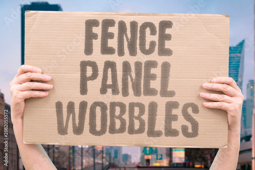 Canvastavla "Fence panel wobbles" Plastic barrier weakens and flexes