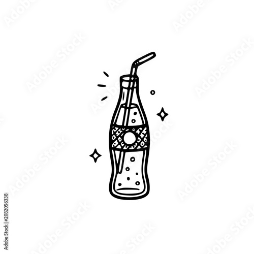Refreshing Soda Bottle Summer Drink Design