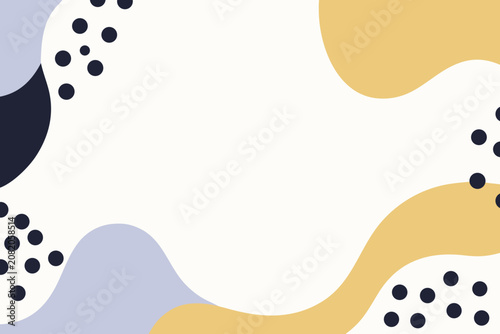 Abstract shapes and dots in pastel colors background design