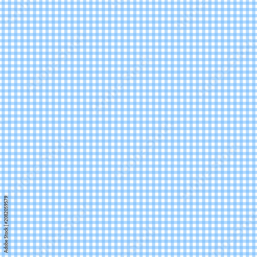 Seamless blue gingham check pattern background with classic plaid texture, perfect for textile, fabric, wallpaper and decorative design