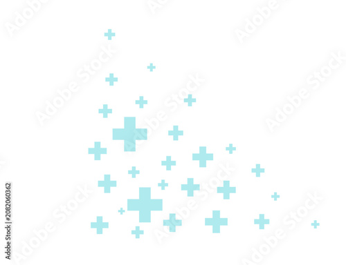 light blue medical plus signs pattern
