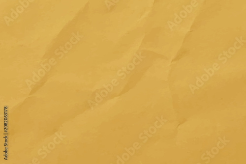 Mustard Yellow Warm Tone Crumpled Paper Backdrop Texture.
