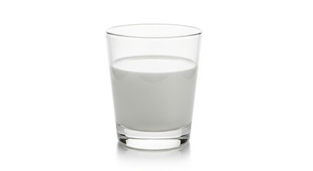 Fresh glass of cold white milk isolated on a simple clean surface