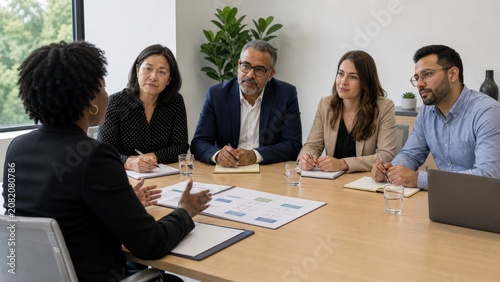 Fototapeta Skills Based Hiring group mixed origin