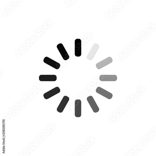 loading icon isolated on white background, loading symbol, buffering icon, simple loading symbol for web and app