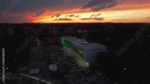 Palácio Iguaçu em Curitiba durante o Por do Sol
