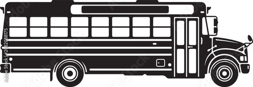 Academic School Transport Bus Illustration for Student Education and Classroom Resources
