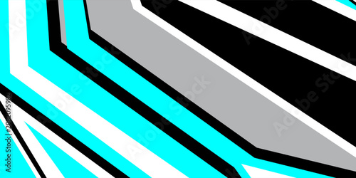 Cargo van decal design vector. Graphic abstract stripe racing background kit designs for wrap vehicle, race car, branding car.