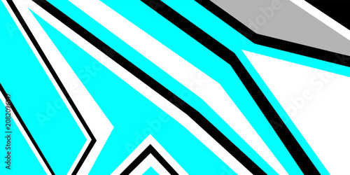 Cargo van decal design vector. Graphic abstract stripe racing background kit designs for wrap vehicle, race car, branding car. modern