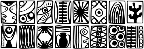 Εκτύπωση καμβά African seamless ornament