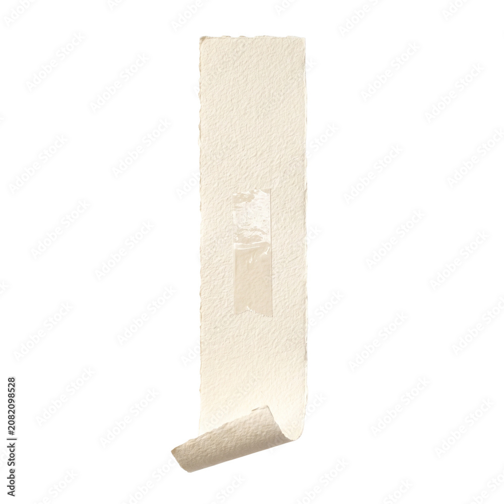 Obraz premium Closeup of a roll of masking tape partially unrolled with a slight curl at the end.