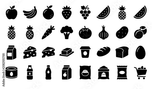 Photos Coffee Line Icons Set with Espresso Cappuccino Coffee Maker and Beans Vector