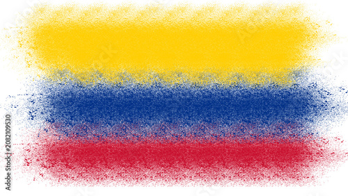 Foto Colombia Flag Spray Paint Texture Overlay PNG, Yellow Blue Red Powder Effect, Is