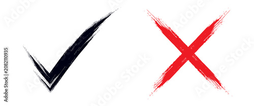 Obraz na plátně Check tick mark icon set