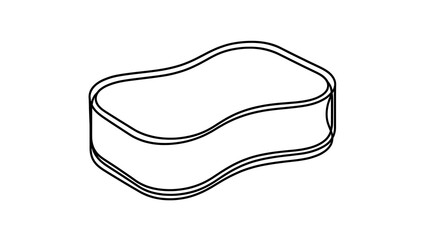 Wavy rectangular shape on white background.