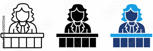 Εκτύπωση καμβά Receptionist Desk Icon Collections