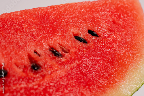 Fresh Sliced Watermelon Isolated on White Background, Juicy Red Summer Fruit with Clipping Path