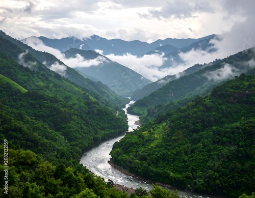 Mountain valley river landscape (1)