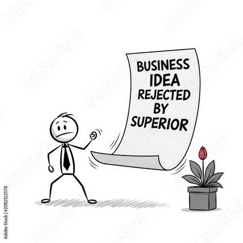 Rejected business idea by a man.