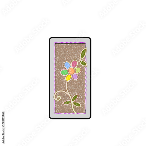 smartphone with flowers