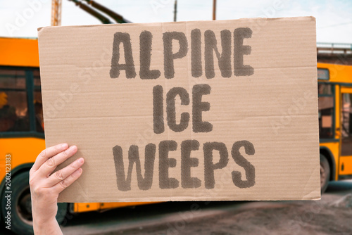 Fotografie "Alpine ice weeps" Mountain glaciers melt at alarming rate