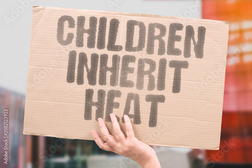 Bilde på lerret "Children inherit heat" Young ones receive a burning planet