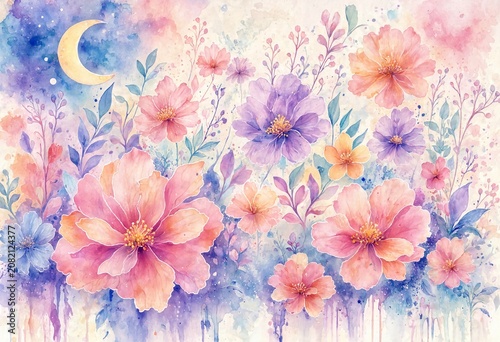 watercolor floral background