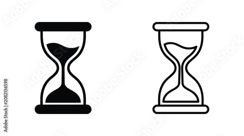 Hourglass Shapes In Black And White Silhouette