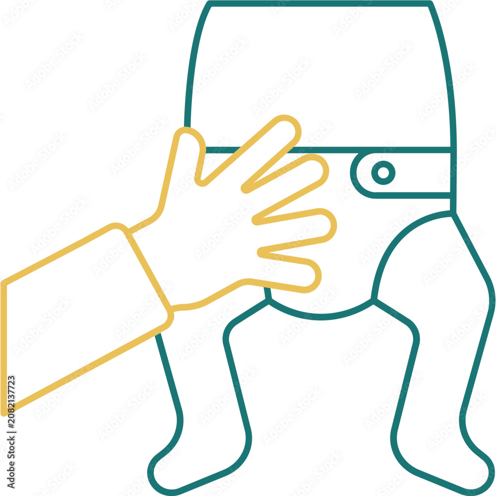 Fototapeta premium Diaper Change Icon