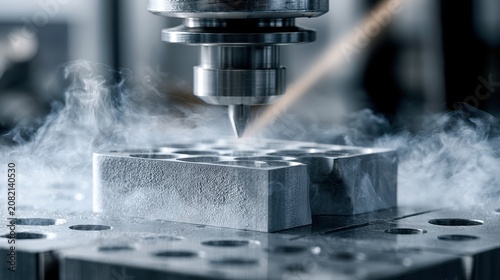 Industrial precision metal milling and CNC machining process